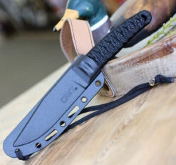 CRKT Nishi 2290, 4.42" 8Cr13MoV Titanium Nitride Plain Blade, Nylon Cord Wrap Handle -CRKT Store 2290. 12464.1594671791