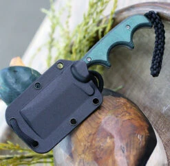 CRKT Minimalist Cleaver, 2.131" 5Cr15MoV Bead Blast Blade, Polised Rasin Infused Fiber Handle -CRKT Store 2387G.4 46700.1580923196