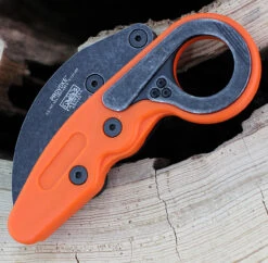CRKT 4041O Provoke ZAP Kinematic Folding Knife, 2.47" Black 1.4116 Steel Plain Blade, Orange Grivory Handle -CRKT Store 4041O.3 33596.1612548990