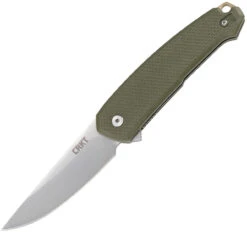 CRKT 5325 Tueto Assisted Opening, 3.28" 1.4116 Steel Satin Plain Edge, OD Green G10 Handle