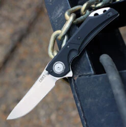 CRKT 5401 Seismic Deadbolt Lock, 3.96" 1.4116 SS Plain Blade, G10 Handle