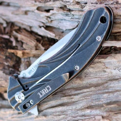 CRKT 6016 Williwaw, 3.02" 8Cr13MoV Plain Blade, Stainless Handle -CRKT Store 6016.2 35159.1566585920