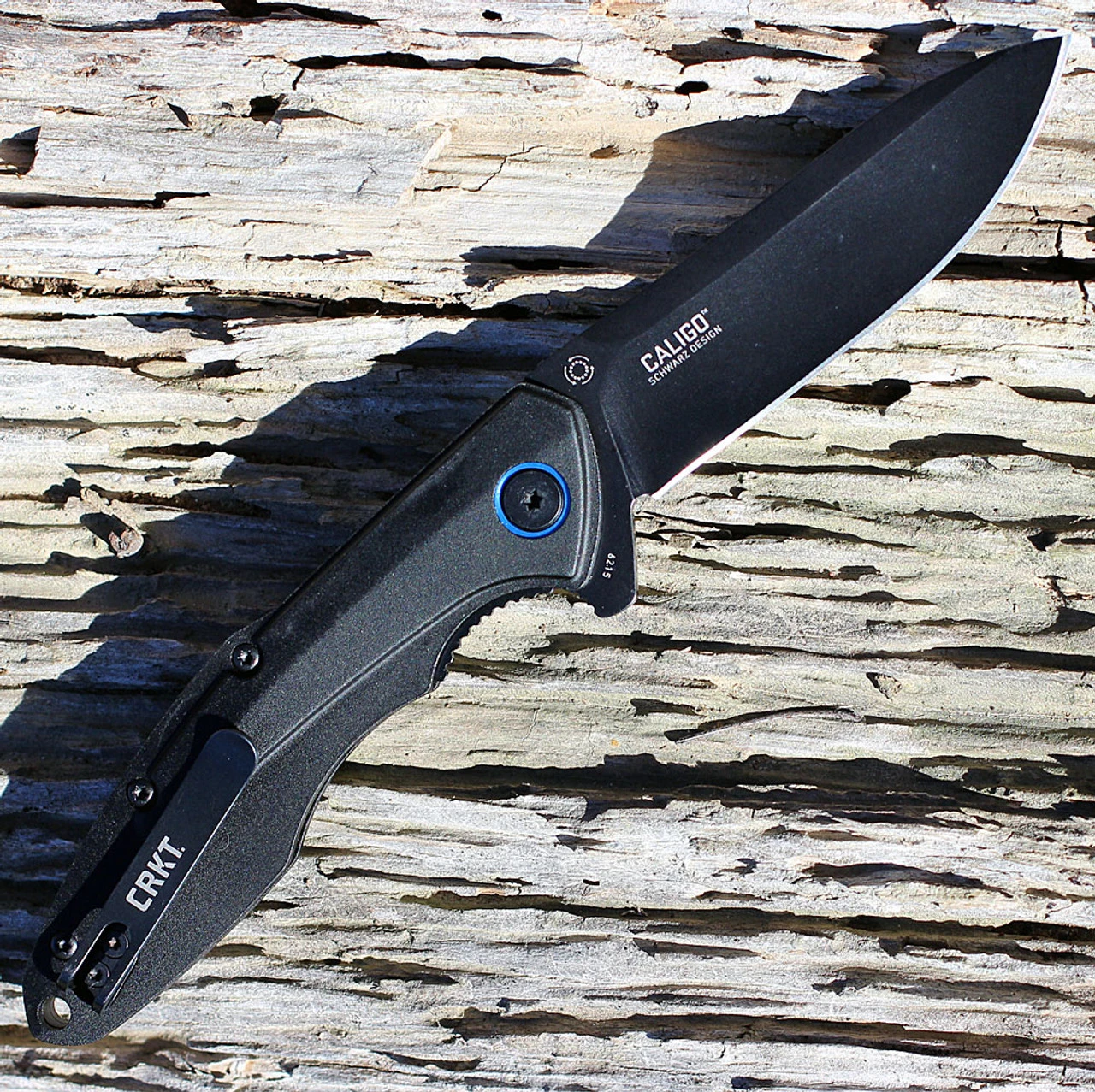 CRKT 6215 Caligo, 3.18" 8Cr13MoV Plain Blade, Black Anodized Aluminum Handle 2 CRKT 6215 Caligo, 3.18" 8Cr13MoV Plain Blade, Black Anodized Aluminum Handle - Image 2