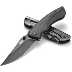 CRKT Burnout Framelock CR4123K, 3.660" 8Cr13mOV Plain Blade, Black Carbon Fiber G10 Base With 3Cr13 On The Back Handle -CRKT Store Burnout Framelock 3 24597.1579208030