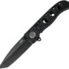 CRKT M16 Carson Deadbolt Blk Alum (3.12" Blk SW D2 Tanto) M16-02DB