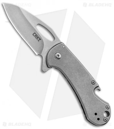 CRKT Bev-Edge Flipper Knife W/ Bottle Opener (2.5" Stonewash) 4630 1 CRKT Bev-Edge Flipper Knife W/ Bottle Opener (2.5" Stonewash) 4630