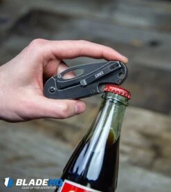 CRKT Bev-Edge Flipper Knife W/ Bottle Opener Black (2.5" Black Stonewash) 4635 -CRKT Store CRKT Bev Edge Flipper Knife w Bottle Opener Black Black Stonewash 4635 BHQ 92320 kp coke bottle web