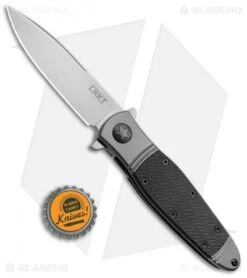 CRKT Bombastic Frame Lock Knife Black GFN (3.3" Satin) K340KXP -CRKT Store CRKT Bombastic Black GFN K340KXP BHQ 51846 jr bottlecap 2