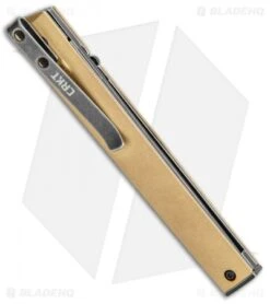 CRKT CEO Liner Lock Blade HQ Exclusive Knife Brass (3.11" Black Stonewash D2) -CRKT Store CRKT Brass CEO LL Black SW BHQ 113987 jr side