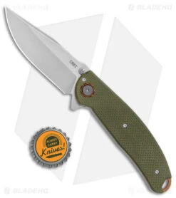 CRKT Burnley Butte Deadbolt Lock Assisted Flipper Knife Green G-10 (3.3" SW) -CRKT Store CRKT Burnley Butte Deadbolt Lock Assisted Green G 10 SW BHQ 144096 jr bottlecap