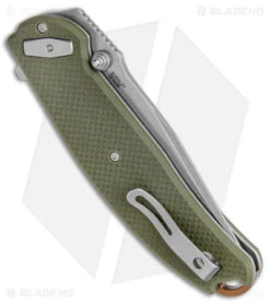 CRKT Burnley Butte Deadbolt Lock Assisted Flipper Knife Green G-10 (3.3" SW) -CRKT Store CRKT Burnley Butte Deadbolt Lock Assisted Green G 10 SW BHQ 144096 jr side