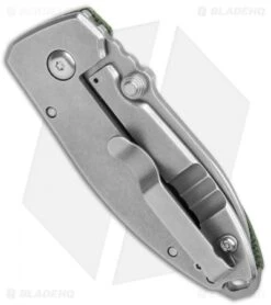 CRKT Exclusive Burnley Squid Frame Lock Knife Green Micarta (2.25" Stonewash D2) -CRKT Store CRKT Burnley Squid FL Green Micarta SW 2490ODD2 BHQ 116187 jr side