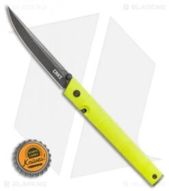 CRKT CEO Bamboo Liner Lock Knife GRN (3.1" Black Stonewash) 7096YGK -CRKT Store CRKT CEO Bamboo Liner Lock Knife GRN 3.1in Black Stonewash 7096YGK BHQ 115252 LS Bottlecap