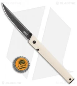 CRKT CEO Liner Lock Knife White Micarta (3.1" Smokewash D2) BHQ Exclusive -CRKT Store CRKT CEO Liner Lock Knife White Micarta Smokewash Exclusive BHQ 116341 jr bottlecap