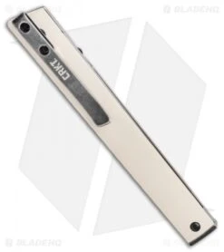 CRKT CEO Liner Lock Knife White Micarta (3.1" Smokewash D2) BHQ Exclusive -CRKT Store CRKT CEO Liner Lock Knife White Micarta Smokewash Exclusive BHQ 116341 jr side