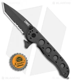 CRKT Carson M16-12ZLEK Tanto Flipper Knife Zytel (3" Black Serr) -CRKT Store CRKT Carson M16 12ZLEK Tanto Zytel Black Serr BHQ 9882 jr bottlecap