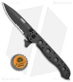 CRKT Carson M16-13ZLEK E.R. Spear Point Flipper Knife Zytel (3.375" Black Serr) -CRKT Store CRKT Carson M16 13ZLEK E.R. SP Zytel Black Serr BHQ 9881 jr bottlecap