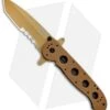 CRKT Carson M16-14DSFG Tanto Flipper Knife Desert Tan G-10 (3.875" Serr)