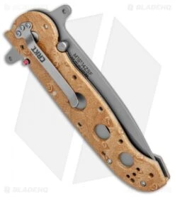 CRKT Carson M16-14ZSF Tanto Flipper Knife Desert Tan (3.875" Bead Blast Serr) -CRKT Store CRKT Carson M16 14ZSF Tanto Desert Tan BB Serr BHQ 7950 jr side