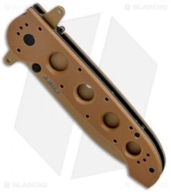 CRKT Carson M21-14DSFG Special Forces Flipper Knife Tan G-10 (3.875" Serr) -CRKT Store CRKT Carson M21 14DSFG Special Forces Flipper Tan G 10 Serr BHQ 4983 jr 1 spine