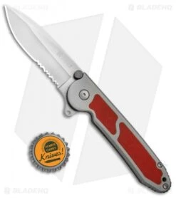 CRKT Carson M18-12R Liner Lock Folding Knife Red G-10 (3.2" Satin) -CRKT Store CRKT Carson Red G 10 Serr M18 12R BHQ 68534 jr bottlecap 2