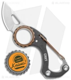CRKT Compano Carabiner Folding Knife (1.4" Satin) 9082 -CRKT Store CRKT Compano Carabiner Folding Satin 9082 BHQ 119370 jr bottlecap