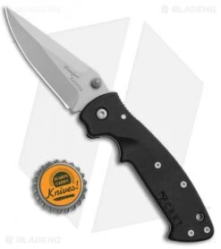 CRKT Crawford Kasper Liner Lock Knife Black Zytel (3.1" Bead Blast) 6772 -CRKT Store CRKT Crawford Kasper LL Black Zytel BB 6772 BHQ 87021 jr bottlecap