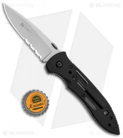 CRKT Crawford Point Guard Liner Lock Knife (3.5" Bead Blast Serr) 6763 -CRKT Store CRKT Crawford Point Guard LL BB Serr 6763 BHQ 87015 jr bottlecap