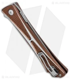 CRKT Crossbones Liner Lock Knife Bronze Aluminum (3.5" Satin) 7530B -CRKT Store CRKT CrossboneS Liner Lock Knife Bronze 3.5in Satin 7530B BHQ 113910 LS Side