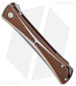 CRKT Crossbones Liner Lock Knife Bronze Aluminum (3.5" Satin) 7530B -CRKT Store CRKT CrossboneS Liner Lock Knife Bronze 3.5in Satin 7530B BHQ 113910 LS Spine