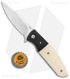 CRKT Curfew Spring Assisted Knife White Fiber/Black Aluminum (3.1" Satin) -CRKT Store CRKT Curfew REsin Handle LL DP Satin BHQ 138959 jr bottlecap