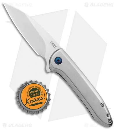 CRKT Delineation Spring Assisted Frame Lock Knife Stainless Steel (3" Satin) 4 CRKT Delineation Spring Assisted Frame Lock Knife Stainless Steel (3" Satin) - Image 4