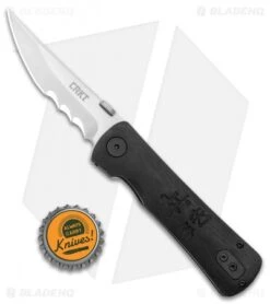 CRKT Folding Heiho Spring Assisted Knife (3.125" Satin Serr) 2901 -CRKT Store CRKT Folding Heiho SA Satin Serr 2901 BHQ 11434 jr bottlecap