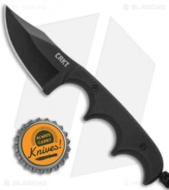 CRKT Folts Minimalist Bowie Neck Knife Black G-10 (2" Black) 2387K -CRKT Store CRKT Folts Minimalist Bowie Neck Black G 10 Black CR2387K BHQ 43700 jr bottlecap