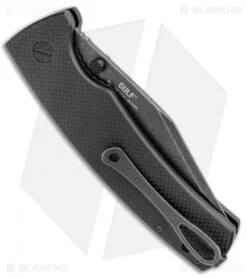 CRKT Ryan Johnson The Gulf Lock Knife Black G10 (4" Black Stonewash) -CRKT Store CRKT Gulf LL Black G 10 BSW 2795 BHQ 103930 jr side 2