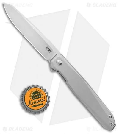 CRKT Ken Onion Facet Frame Lock Spring Assisted Flipper Knife (3.4" Satin) 4 CRKT Ken Onion Facet Frame Lock Spring Assisted Flipper Knife (3.4" Satin) - Image 4