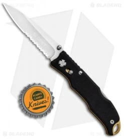 CRKT Lake Laredo 2 Lockback Knife Black G-10 (2.75" Satin Serr) 7264 -CRKT Store CRKT Lake Laredo 2 LB Black G 10 Satin Serr 7264 BHQ 92514 jr bottlecap