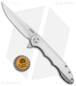 CRKT Lerch Up & At 'Em Flipper Knife Stainless Steel (3.62" Satin) 7076 -CRKT Store CRKT Lerch Up and At Em SS Satin 7076 BHQ 92318 jr bottlecap