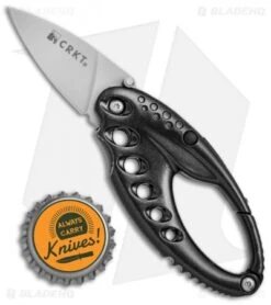 CRKT Lumabiner Liner Lock Knife W/ L.E.D Light (1.6" Bead Blast) -CRKT Store CRKT Lumabiner LED Light BB 9080 BHQ 68535 jr bottlecap