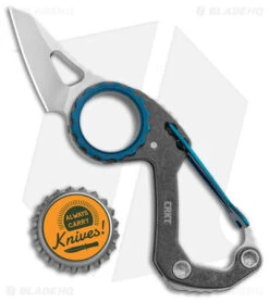 CRKT Mike Bond Compano Sheepsfoot Slip Joint Knife Carabiner (1.44" Satin) -CRKT Store CRKT Mike Bond Compano Sheepsfootf SJ Carabiner Satin BHQ 145867 jr bottlecap