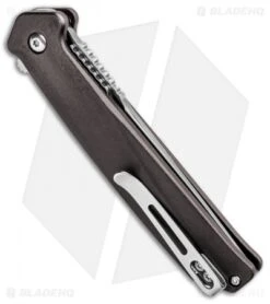 CRKT Onion Helical Liner Lock Tanto Knife Aluminum (3.52" Satin) K500GXP -CRKT Store CRKT Onion Helical LL Tanto Aluminum Satin K500GXP BHQ 92300 jr side