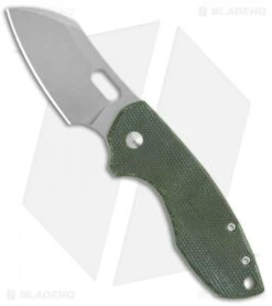 CRKT Pilar Exclusive Frame Lock Knife Green Micarta (2.4" Stonewash D2)