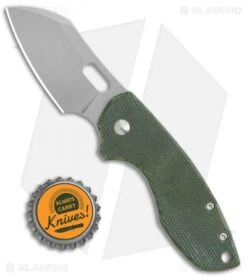 CRKT Pilar Exclusive Frame Lock Knife Green Micarta (2.4" Stonewash D2) -CRKT Store CRKT Pilar FL Green Micarta SW D2 BHQ 113628 jr bottlecap