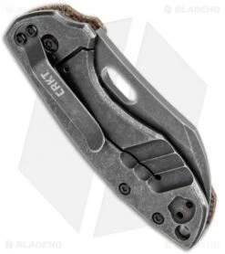 CRKT Pilar Frame Lock Knife Brown Linen Micarta BHQ Exclusive (2.4" Smokewash) -CRKT Store CRKT Pilar FL Linen Micarta Smokewash BHQ 113629 jr side