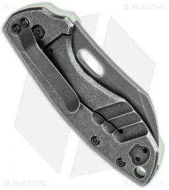 CRKT Pilar Frame Lock Knife Natural G-10 BHQ Exclusive (2.4" Black SW D2) -CRKT Store CRKT Pilar FL Natural G 10 Smokewash BHQ 113631 jr side