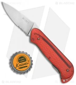 CRKT Rollock Pocket Knife Red Translucent (2.25" Polish Serr) 5212R -CRKT Store CRKT Rollock Red Translucent Polish Serr 5212R BHQ 68539 jr bottlecap