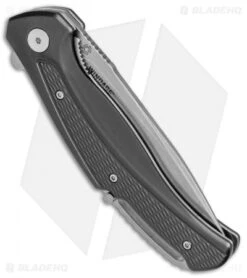 CRKT Ruger Knives Windage Liner Lock Knife Black Aluminum (3.78" SW Serr) R2402 -CRKT Store CRKT Ruger Windage LL Black Alum SW Serr R2402 BHQ 76860 jr side