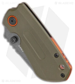 CRKT Schwarz Overland Compact Frame Lock Knife OD Green G-10 (2.24" Black) 6277 -CRKT Store CRKT Schwarz Overland Compact FL OD Green G 10 BW BHQ 178658 jr spine