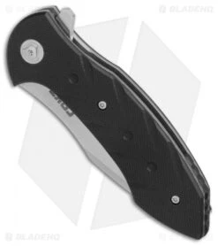 CRKT Ochs Terrestrial Liner Lock Knife Black G-10 (3.3" Satin) 5370 -CRKT Store CRKT Terrestrial Black G10 satin BHQ 76680 er spine
