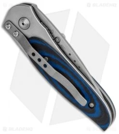 CRKT Viele Mini Wasp Liner Lock Knife Black/Blue G-10 (2.5" Bead Blast) 8001 -CRKT Store CRKT Viele Mini Wasp LL Black Blue G 10 BB 8001 BHQ 85976 jr side